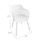 Cosco CosmoLiving by Cosmopolitan, Camelo Collection, Indoor/Outdoor Dining Chair, White 2PK 87212WHT2E - alternate 2